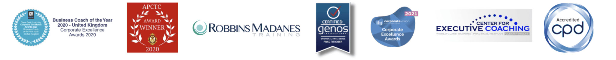 Claire Buck Accreditations
