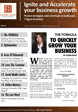 newsletter Claire Buck Coaching
